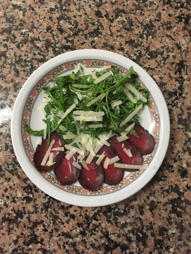 Meat and vegetables on a plate